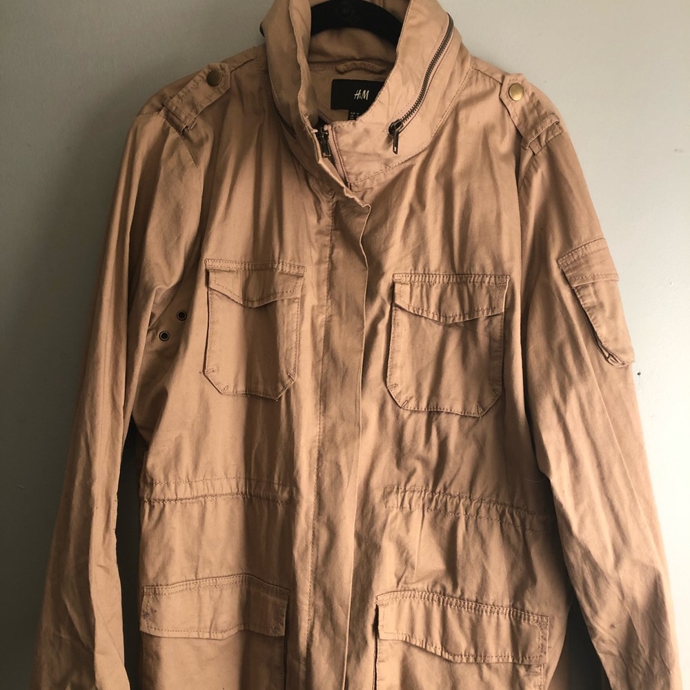 H&M drawstring tan jacket